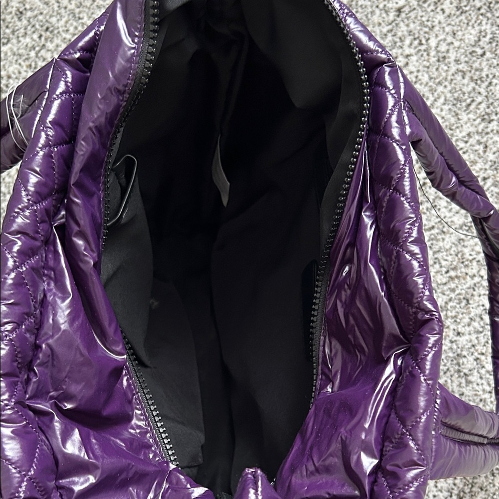 Steve Madden Deep Purple Quilted Tote - Picture 4 of 4